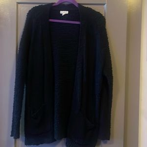 Fluffy open cardigan